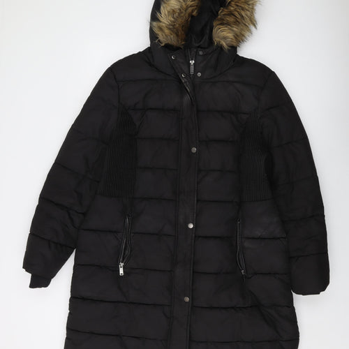 Bonmarché Womens Black Jacket Size 16 Zip