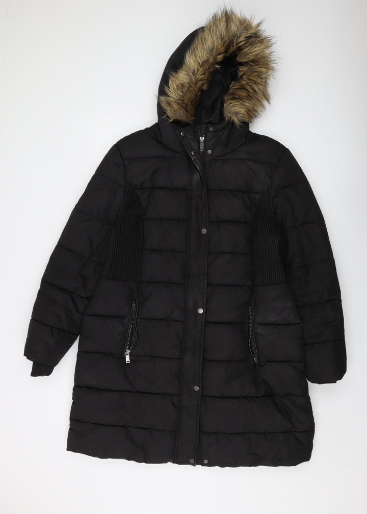 Bonmarché Womens Black Jacket Size 16 Zip
