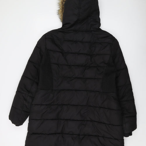 Bonmarché Womens Black Jacket Size 16 Zip
