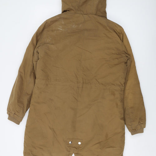 New Looj Womens Beige Parka Jacket Size 12 Zip