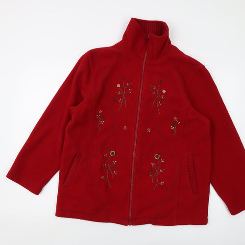 Classics Womens Red Jacket Size 12 Zip