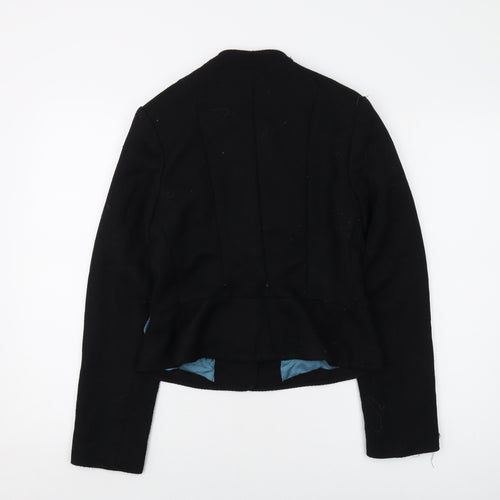 Wallis Womens Black Jacket Size 12 Button