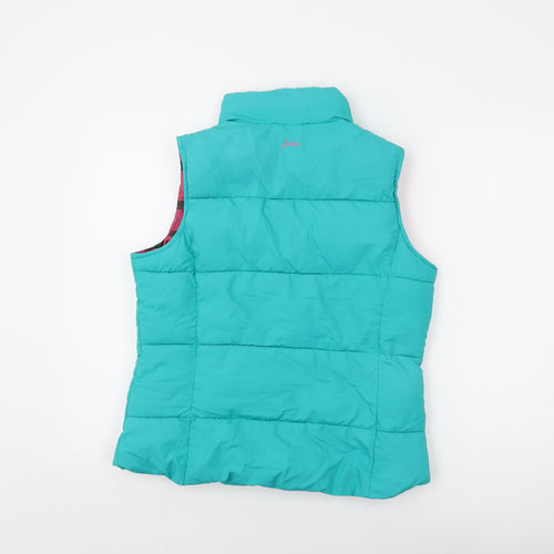 Joules Womens Green Gilet Waistcoat Size 12 Zip