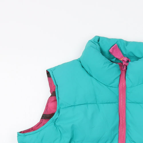 Joules Womens Green Gilet Waistcoat Size 12 Zip