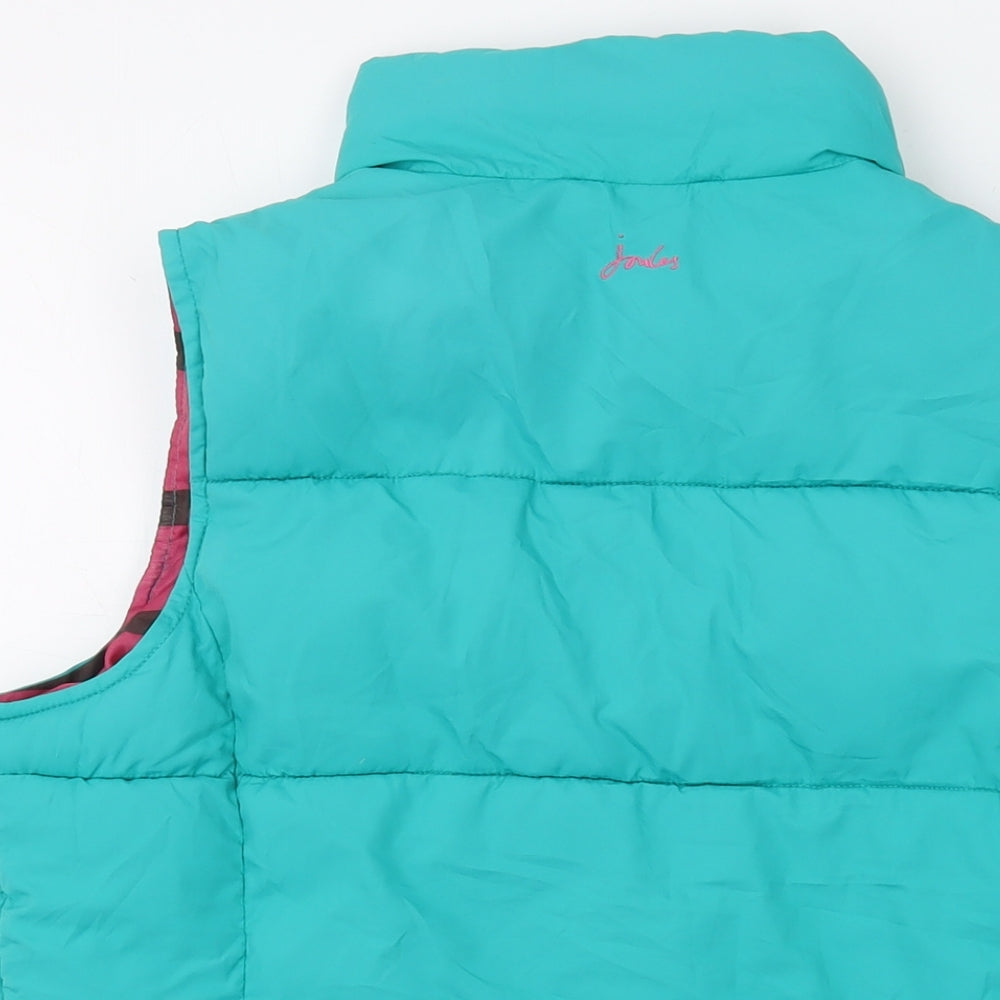 Joules Womens Green Gilet Waistcoat Size 12 Zip