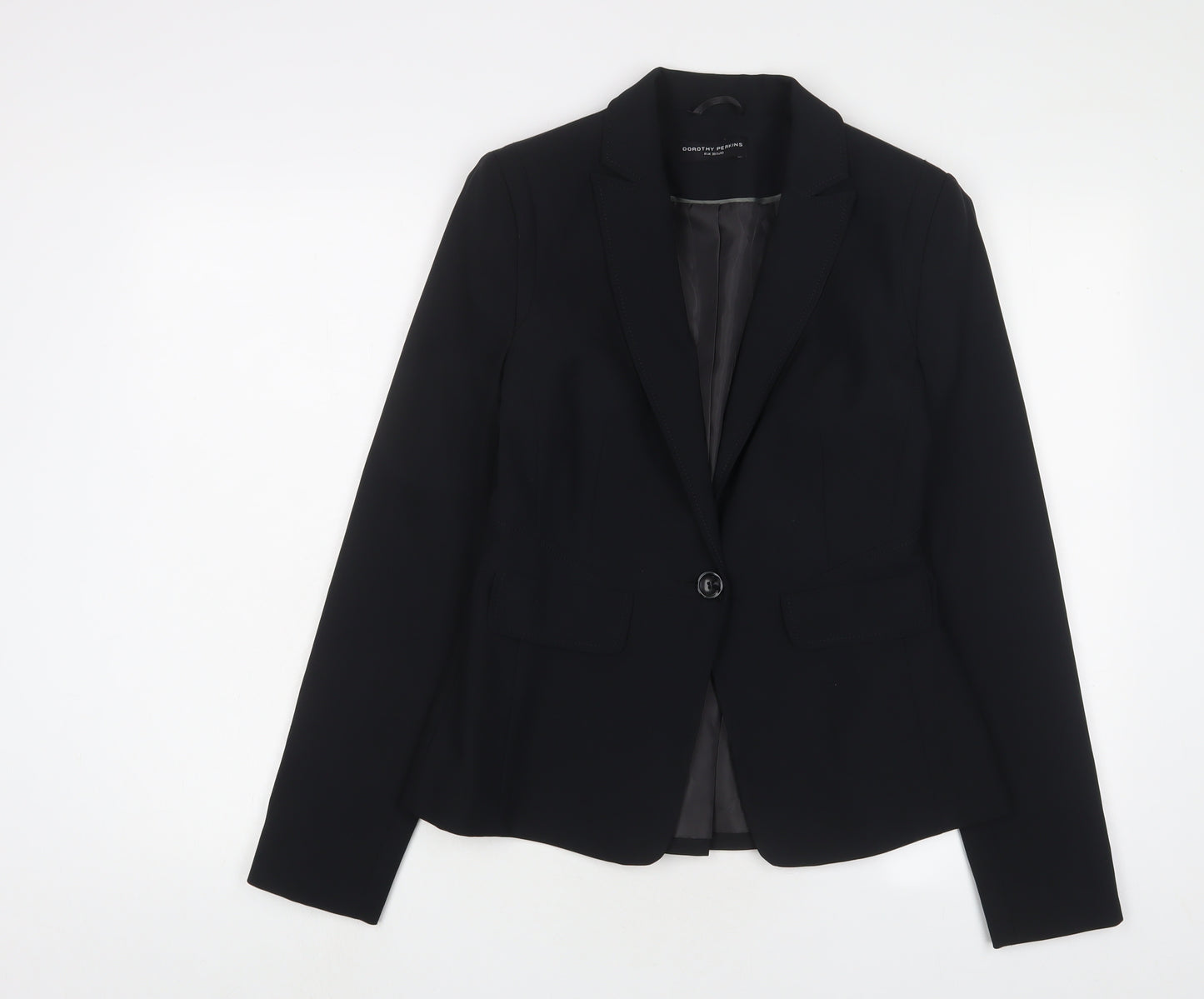 Dorothy Perkins Womens Black Jacket Blazer Size 10 Button