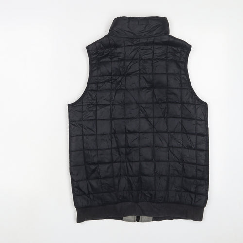 Nike Boys Black Gilet Jacket Size 12-13 Years Zip - Logo, Embroidered
