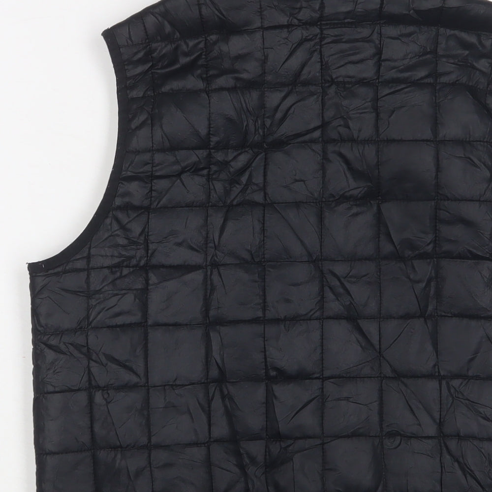 Nike Boys Black Gilet Jacket Size 12-13 Years Zip - Logo, Embroidered
