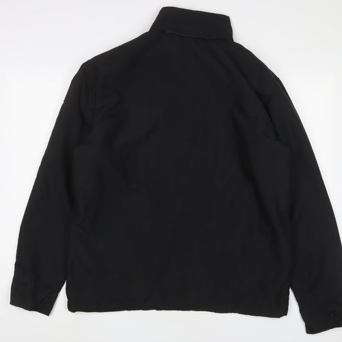 Atlas Mens Black Jacket Size M Zip - Logo, Embroidered