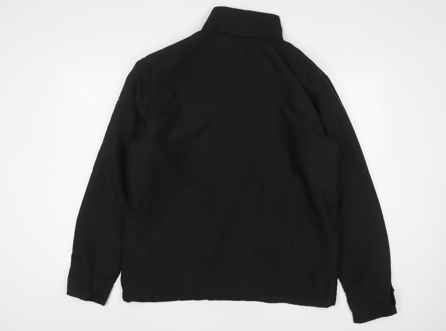Atlas Mens Black Jacket Size M Zip - Logo, Embroidered