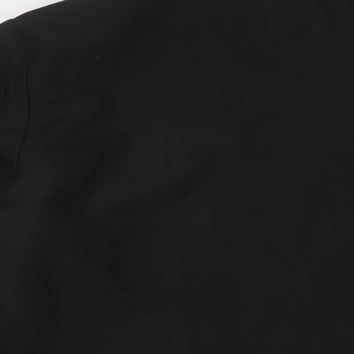 Atlas Mens Black Jacket Size M Zip - Logo, Embroidered