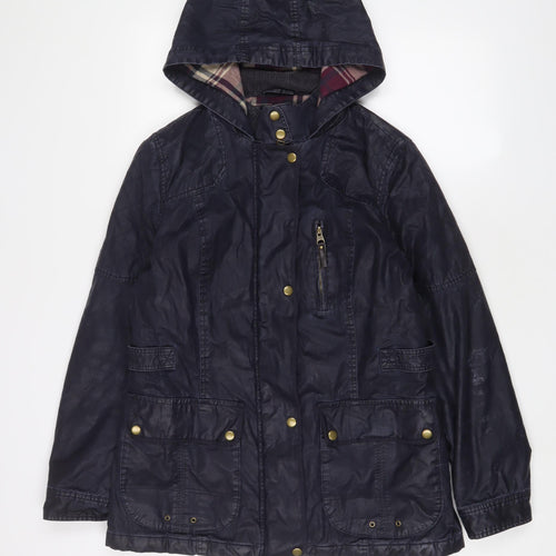 Indigo Womens Blue Jacket Coat Size 14 Zip