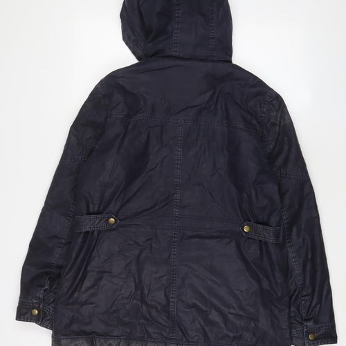 Indigo Womens Blue Jacket Coat Size 14 Zip