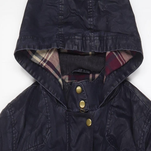 Indigo Womens Blue Jacket Coat Size 14 Zip