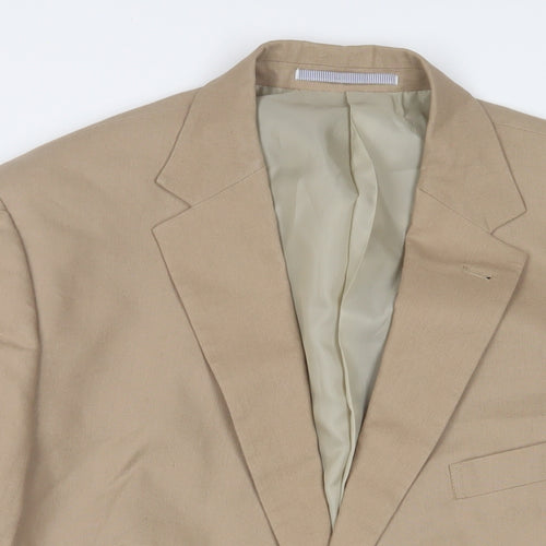 Marks and Spencer Mens Beige Linen Jacket Suit Jacket Size 44 Regular