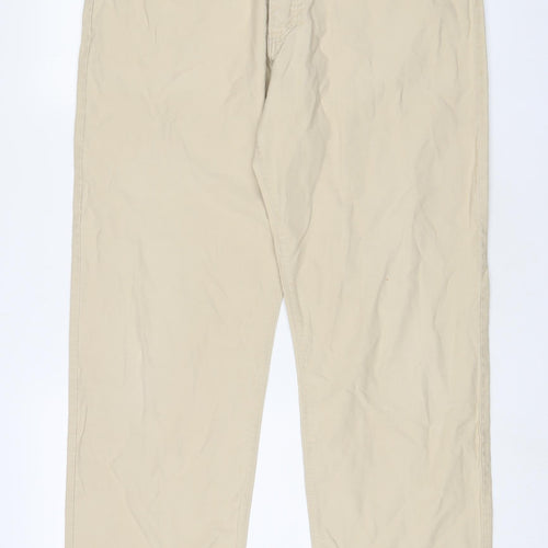 Rockport Mens Beige Cotton Straight Jeans Size 38 in L34 in Regular Zip - Long Leg