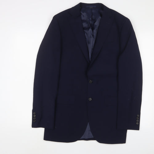 Marks and Spencer Mens Blue Wool Jacket Suit Jacket Size 38 Regular