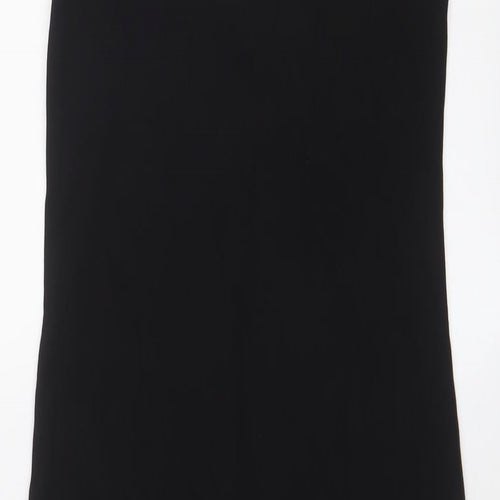 H&M Womens Black Cotton Bodycon Size S Scoop Neck Pullover