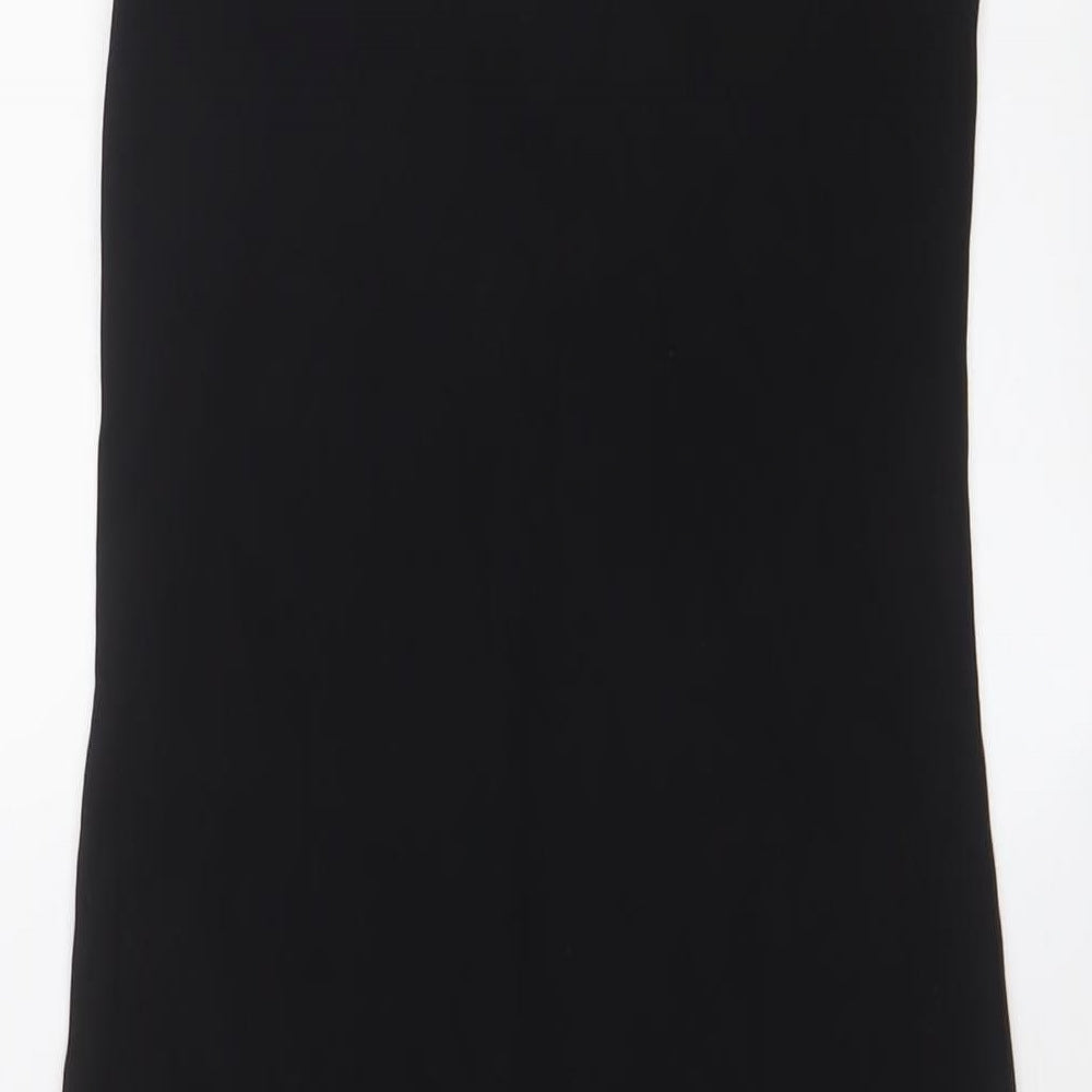 H&M Womens Black Cotton Bodycon Size S Scoop Neck Pullover