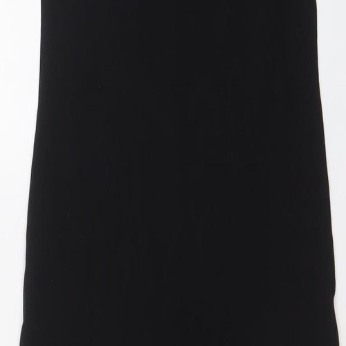 H&M Womens Black Cotton Bodycon Size S Scoop Neck Pullover