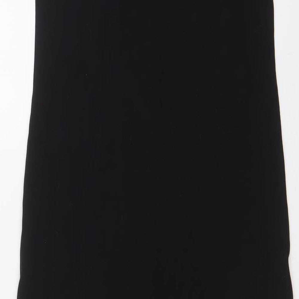 H&M Womens Black Cotton Bodycon Size S Scoop Neck Pullover