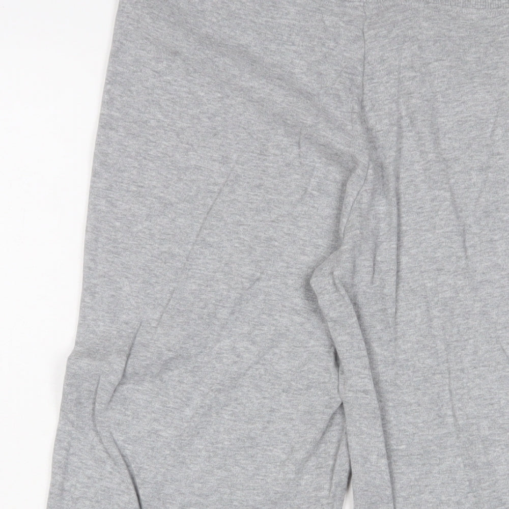 Marks and Spencer Womens Grey Cotton Sweatpants Trousers Size 10 L20 in Regular Drawstring