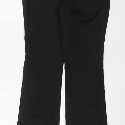 NEXT Womens Black Polyester Trousers Size 12 L30 in Regular Zip