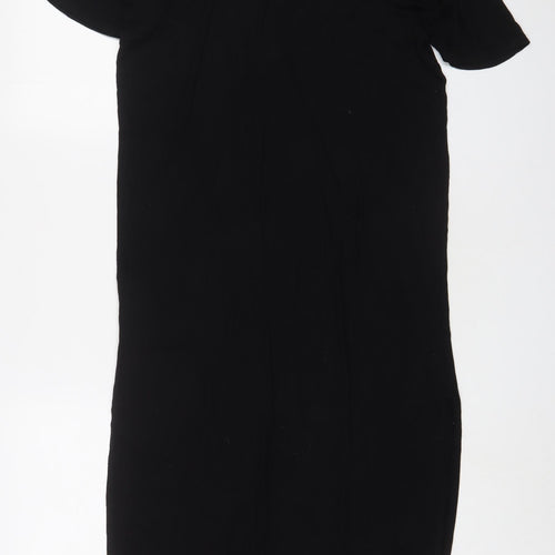 Nasty Gal Womens Black Viscose A-Line Size 10 Round Neck Pullover