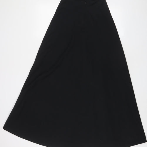 C&A Womens Black Polyester A-Line Skirt Size 23 in Button