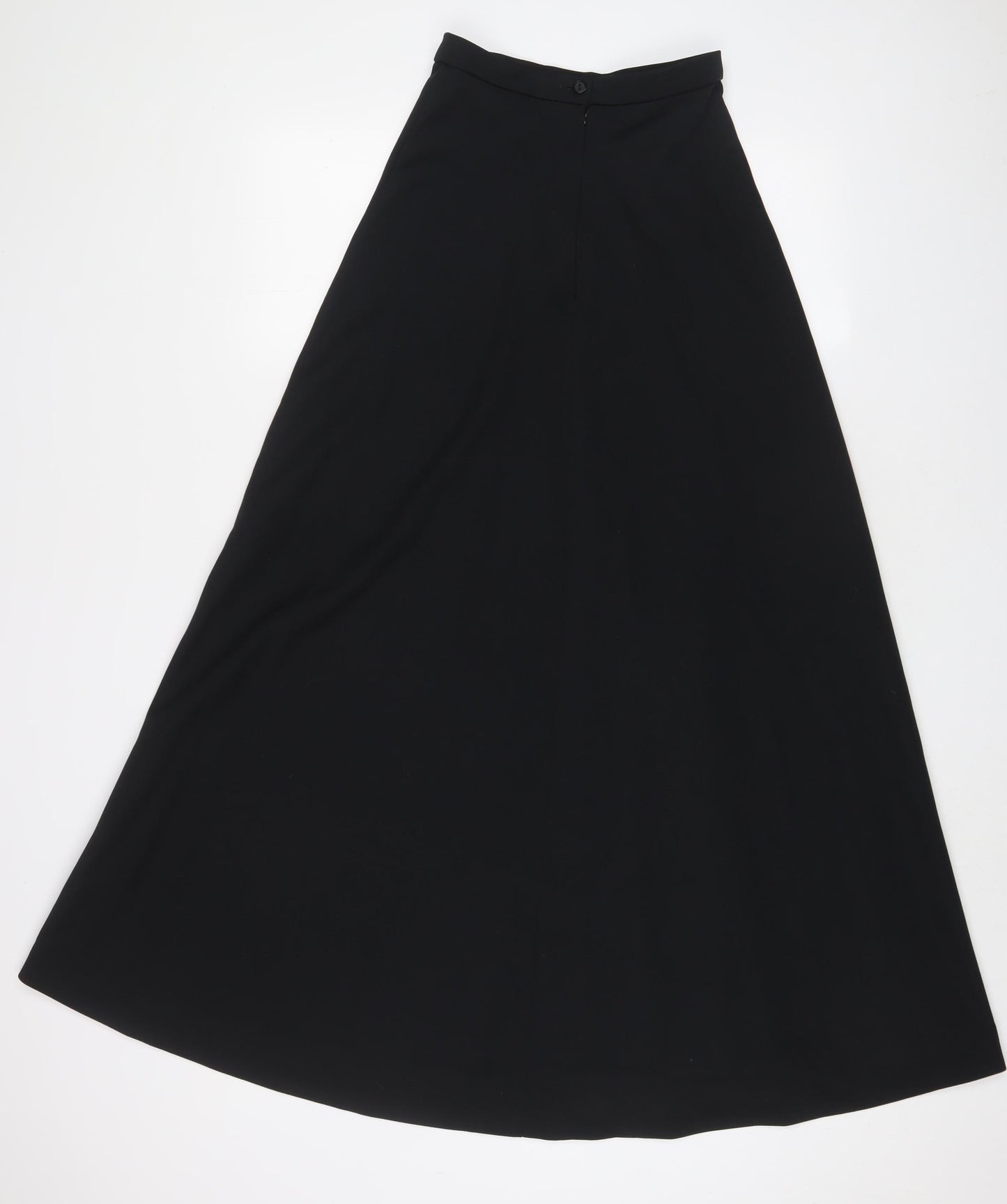 C&A Womens Black Polyester A-Line Skirt Size 23 in Button