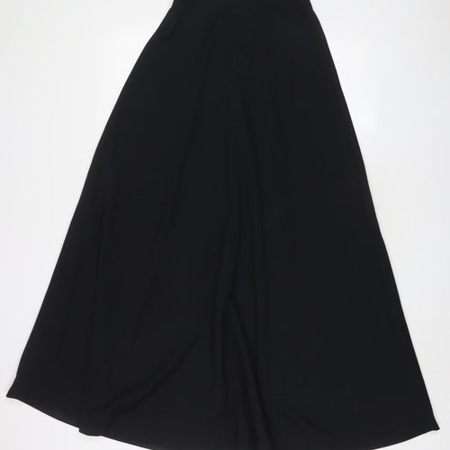 C&A Womens Black Polyester A-Line Skirt Size 23 in Button