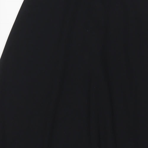 C&A Womens Black Polyester A-Line Skirt Size 23 in Button