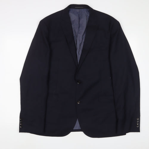 NEXT Mens Blue Wool Jacket Suit Jacket Size 44 Regular