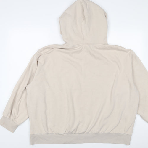 H&M Womens Beige Cotton Pullover Hoodie Size XL Pullover - N.Y.C. Ahletic