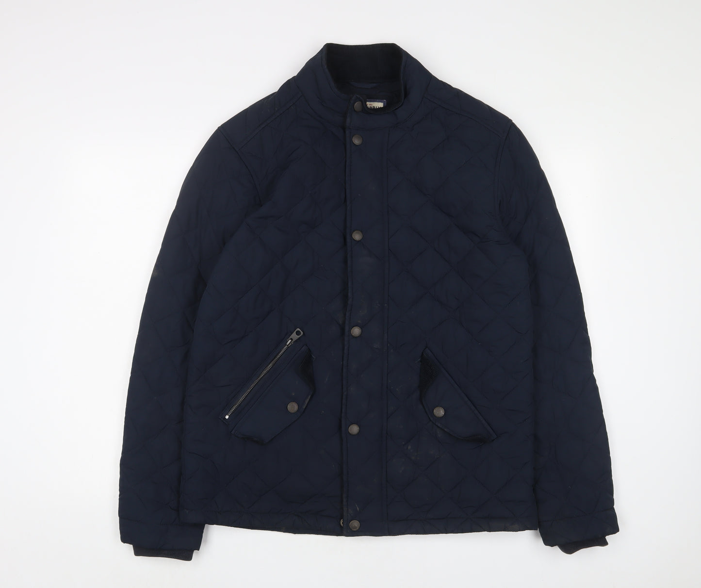 NEXT Mens Blue Quilted Jacket Size M Zip