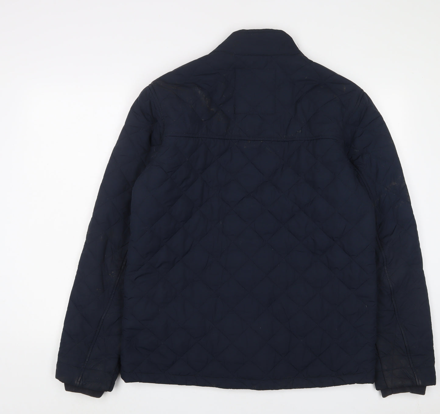 NEXT Mens Blue Quilted Jacket Size M Zip