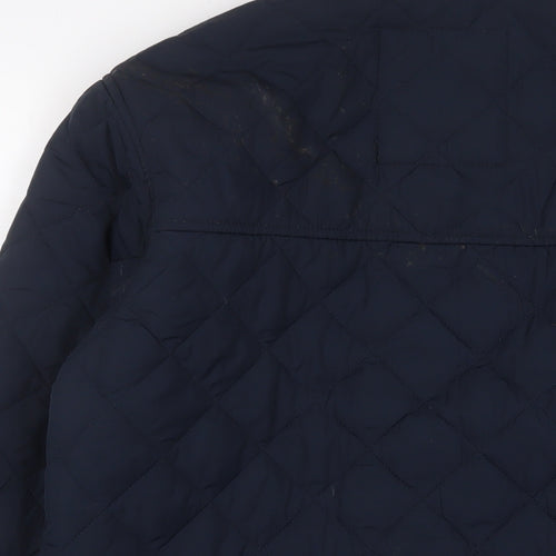 NEXT Mens Blue Quilted Jacket Size M Zip