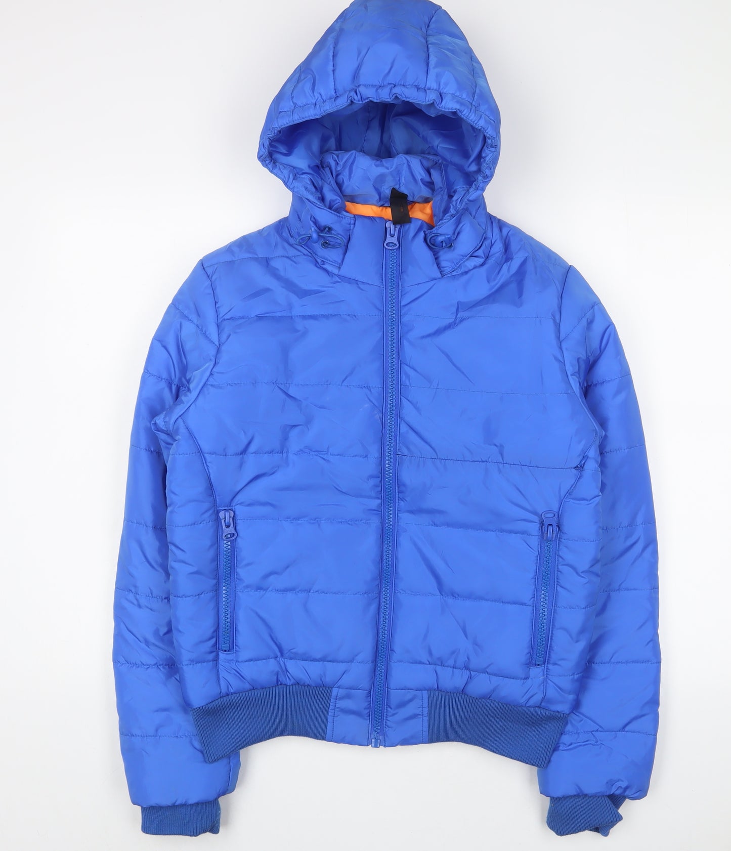 BC Collection Mens Blue Puffer Jacket Coat Size M Zip