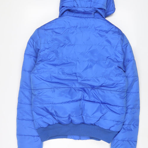 BC Collection Mens Blue Puffer Jacket Coat Size M Zip