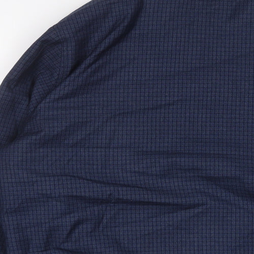 Boohoo Mens Blue Plaid Bomber Jacket Jacket Size M Zip
