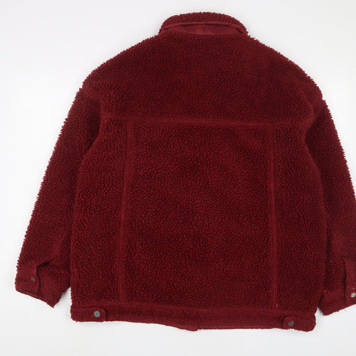 Missguided Womens Red Jacket Size 14 Button