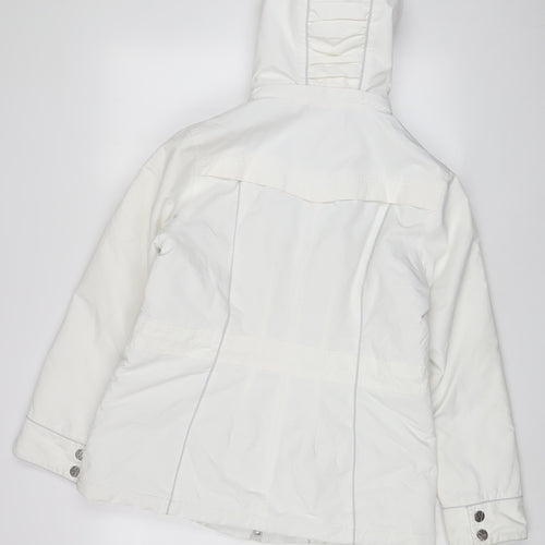 Per Una Womens White Jacket Coat Size M Zip