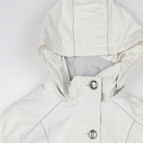 Per Una Womens White Jacket Coat Size M Zip
