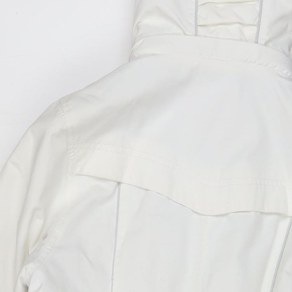 Per Una Womens White Jacket Coat Size M Zip