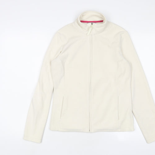 Marks and Spencer Womens White Jacket Size 10 Zip