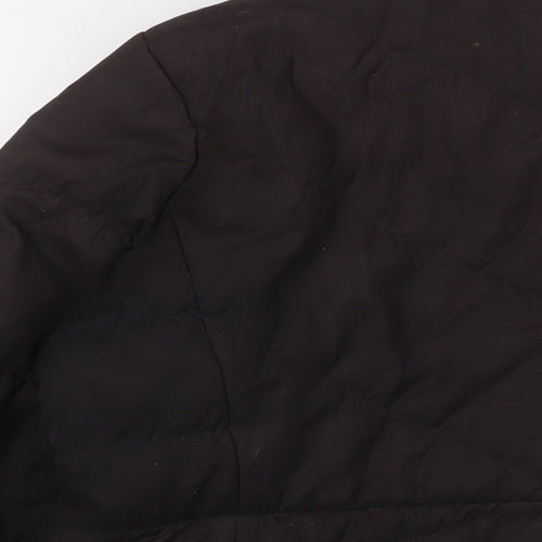 Marks and Spencer Womens Black Quilted Jacket Size L Zip