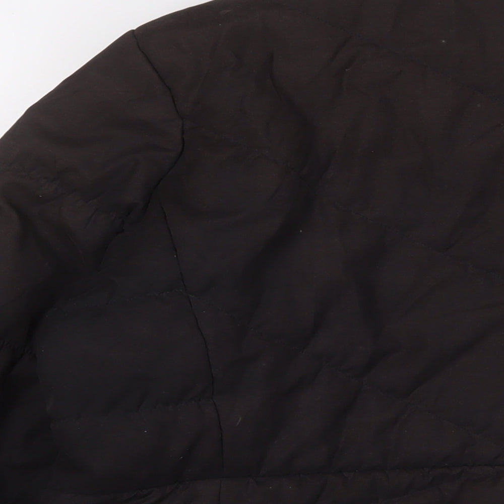 Marks and Spencer Womens Black Quilted Jacket Size L Zip