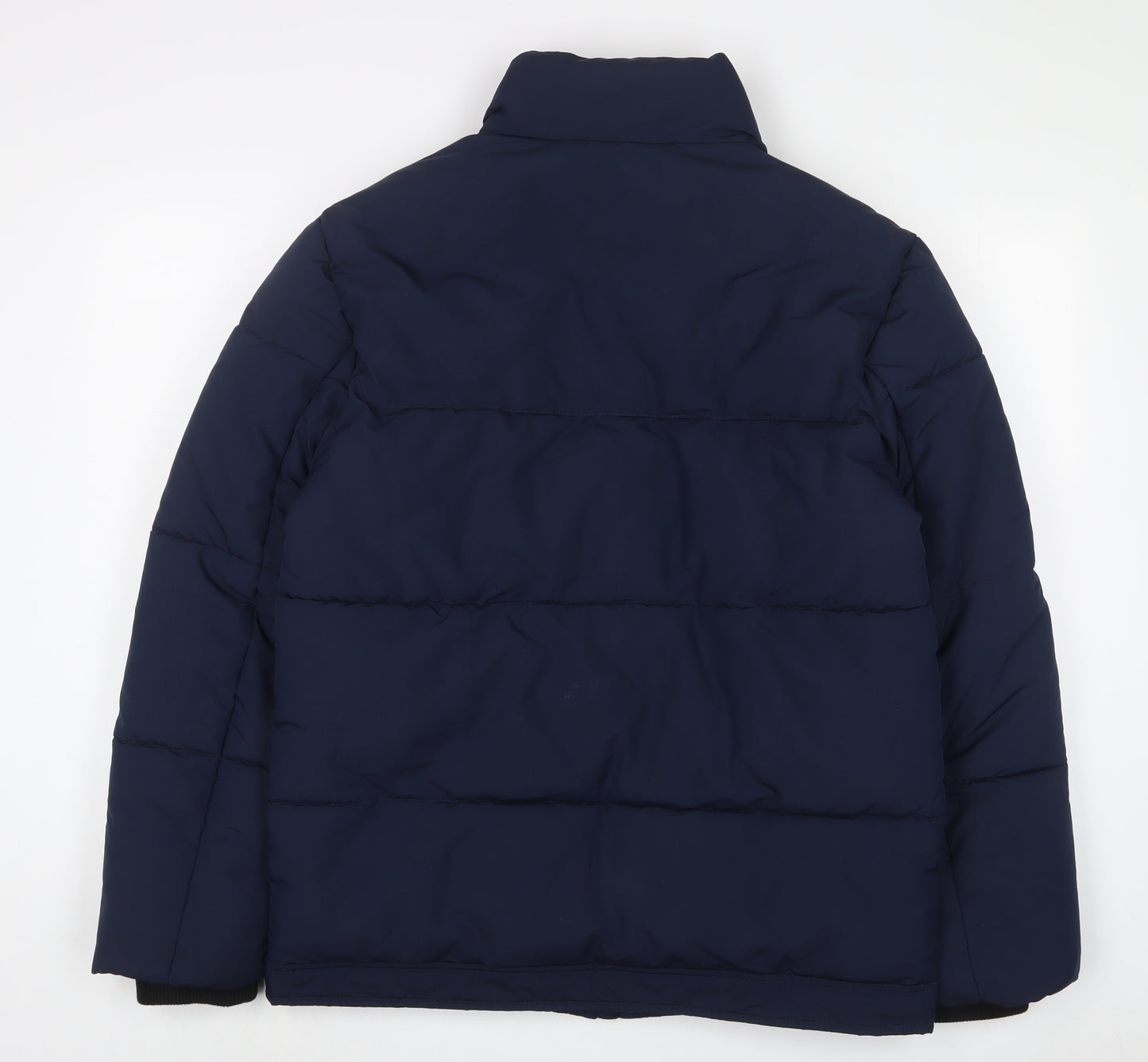 Marks and Spencer Mens Blue Quilted Coat Size M Zip