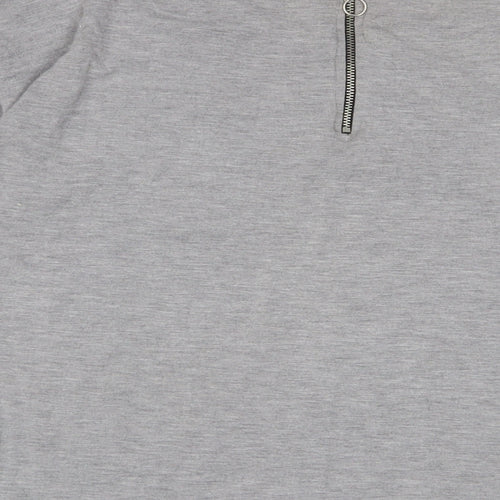 Select Womens Grey Polyester Basic T-Shirt Size 10 Crew Neck