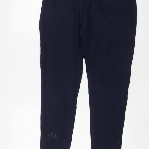 Marks and Spencer Womens Blue Acrylic Jogger Trousers Size 12 L30 in Regular